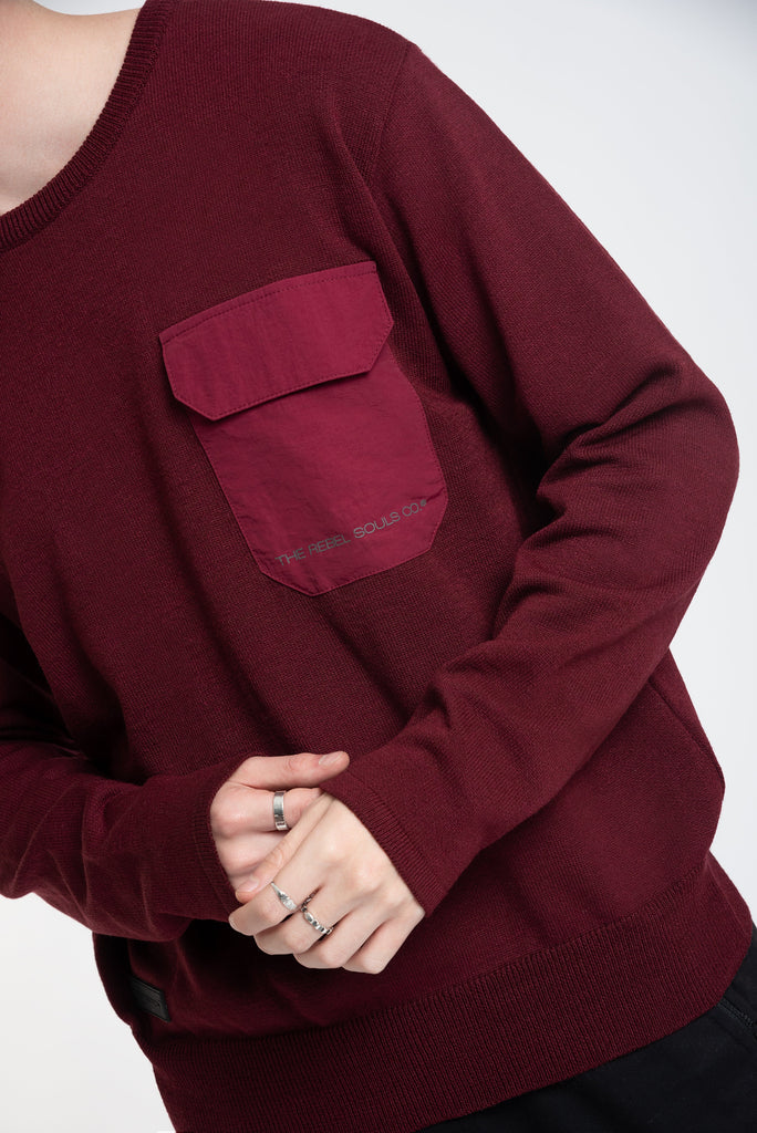 Crewneck tejido Off - Guinda CHOMPAS THE LOST BOYS 