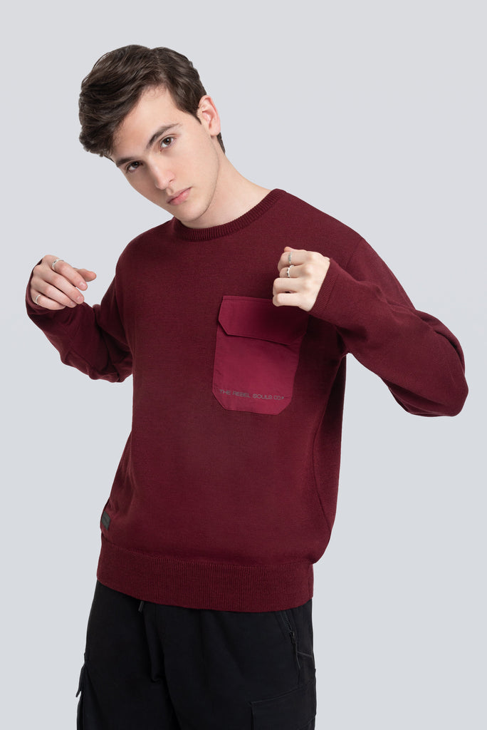Crewneck tejido Off - Guinda CHOMPAS THE LOST BOYS 