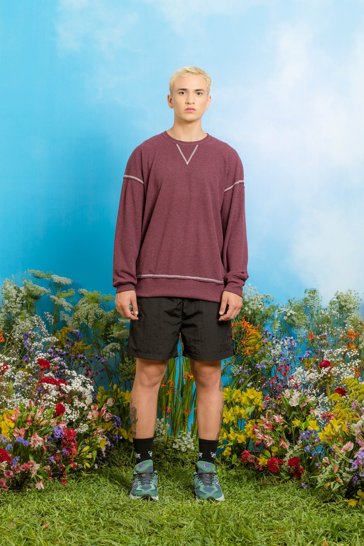 Crewneck Waffle Solid - Guinda CHOMPAS THE LOST BOYS 